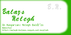 balazs melegh business card
